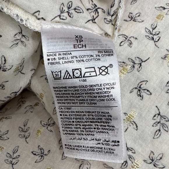 Old Navy Cream Floral Long Sleeve Dress - Picture 8 of 8